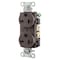 Hubbell Wiring Device-Kellems Straight Blade Receptacle, 6-20R, 20 A, 250V AC, 2 Pole, 3 Wire, Flush Mount, Grounded 5462B - alternate 1